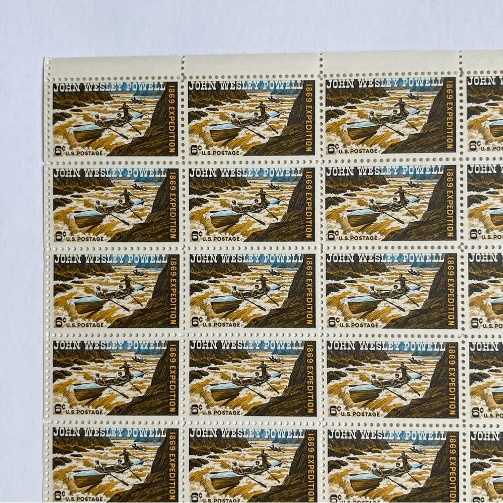 John Wesley Powell Mint Sheet 1969 Scott # 1374 Explorer Scientist Geologist Vtg